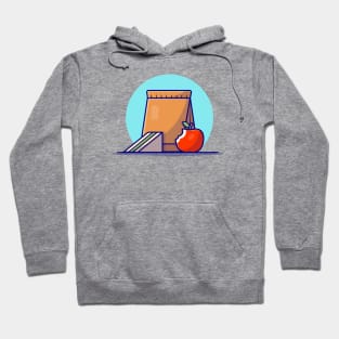 Sandwich With Apple Cartoon Vector Icon Illustration Hoodie